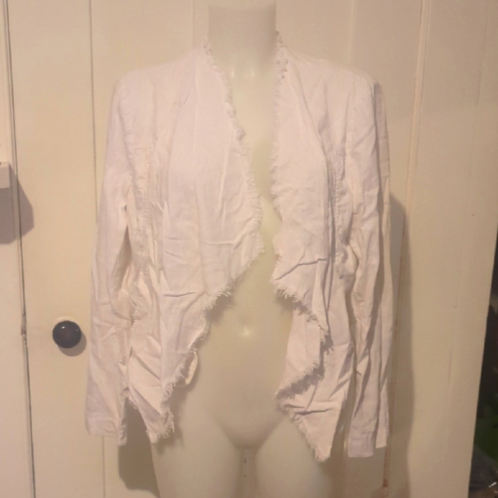 Kut from the Kloth Ivory Open Front Jacket